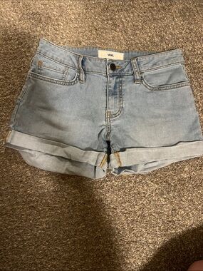 Vans Light Blue Rolled Cuff Denim Shorts Size 3/26